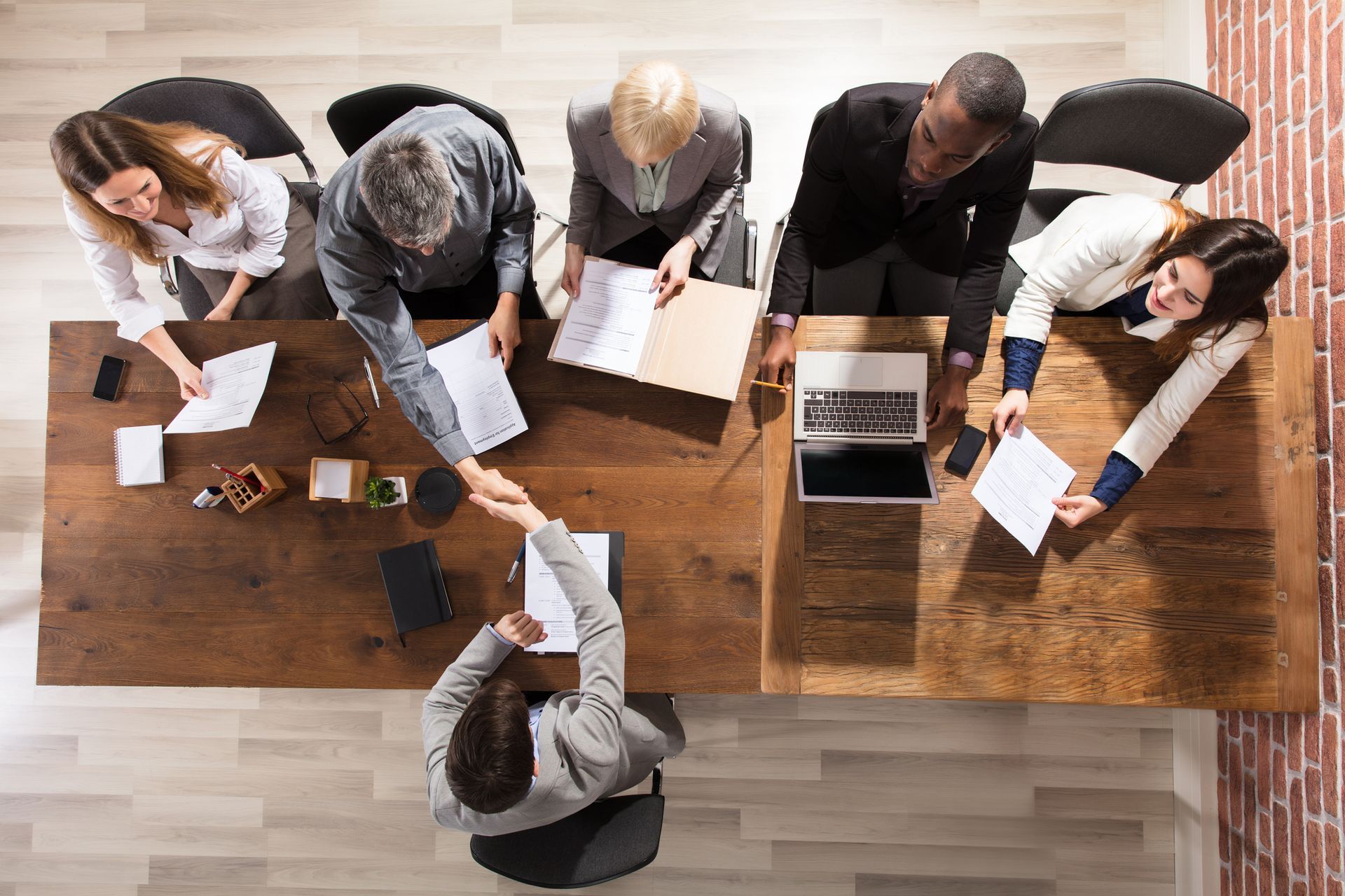 paperwork and divorce meeting