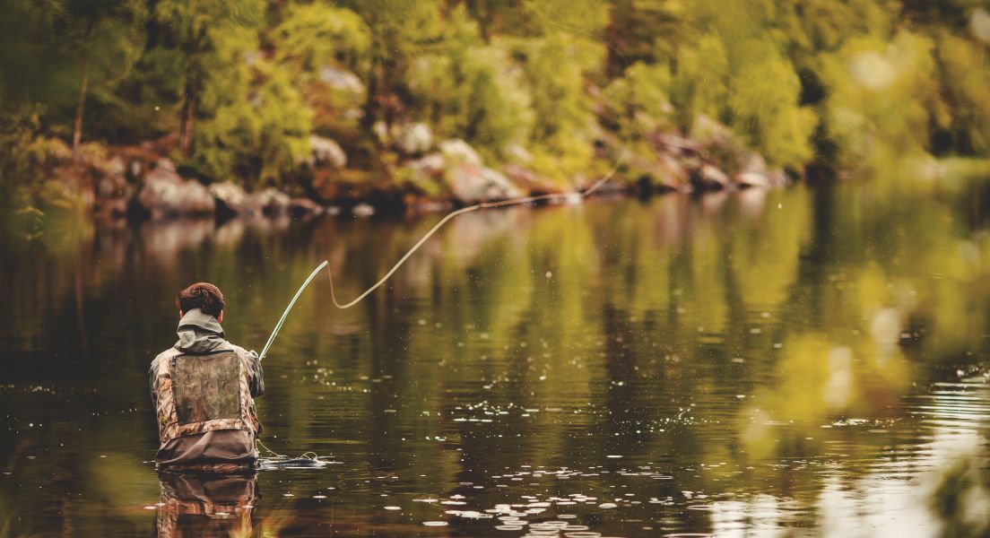man fishing