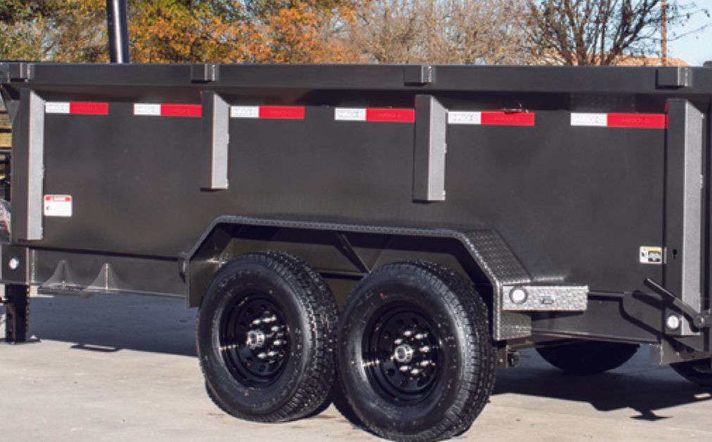 dumpster rental that is new and black