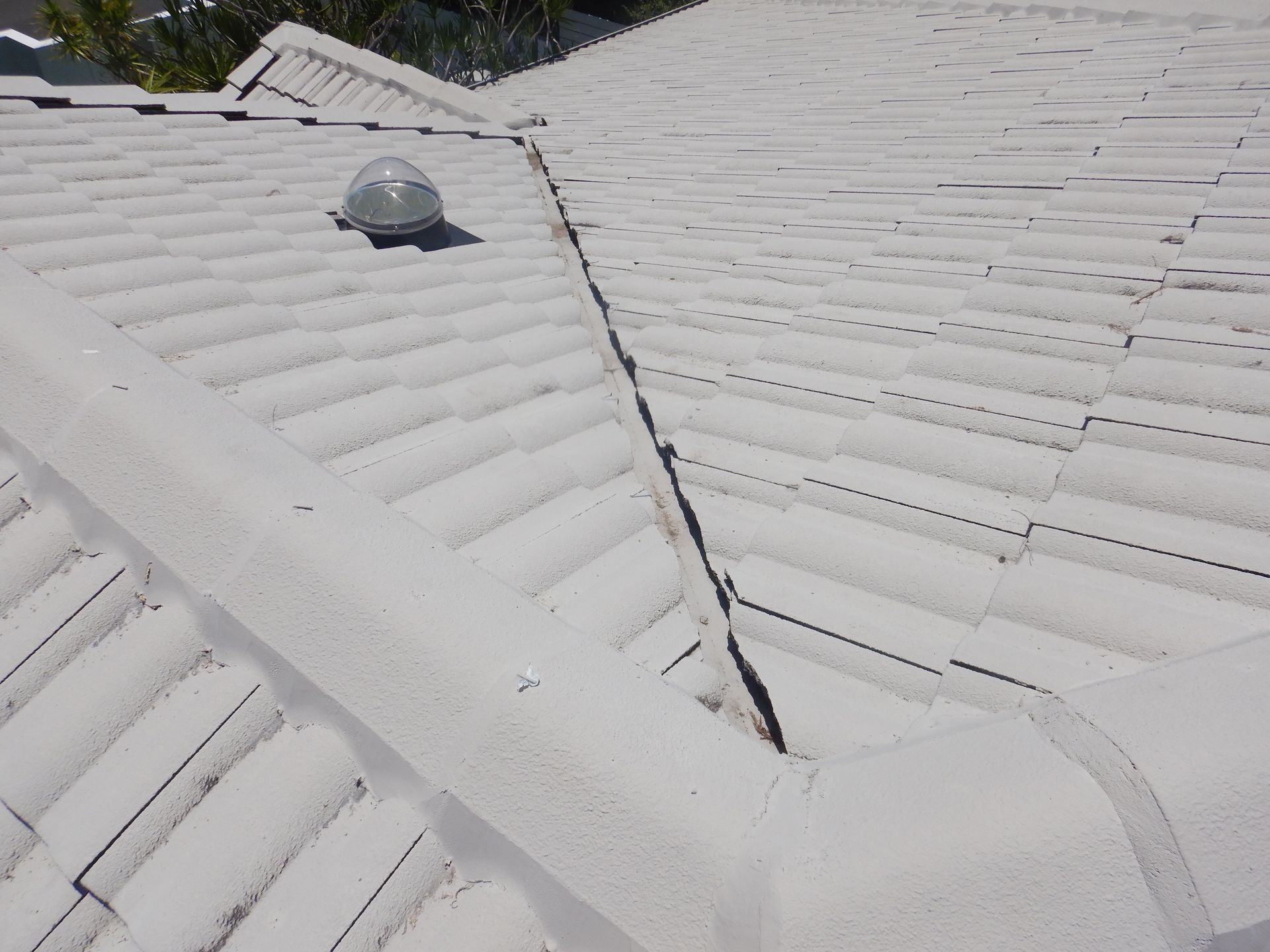 A Person Is Cleaning A Gutter With Leaves — Gold Coast Roof Repairs in Mudgeeraba, QLD