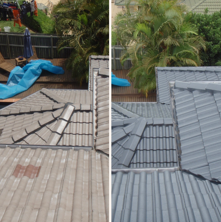 Black Roof Restoration — Gold Coast Roof Repairs in Mudgeeraba, QLD