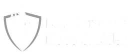 A silver outline of a shield shape on a white background.