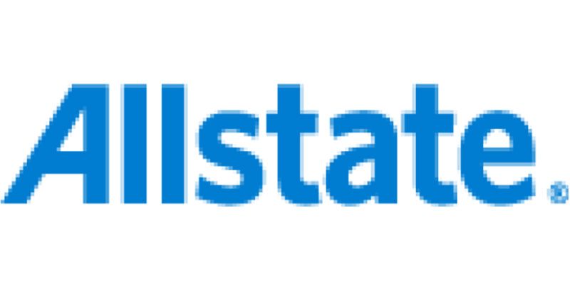 Blue Allstate logo on a white background