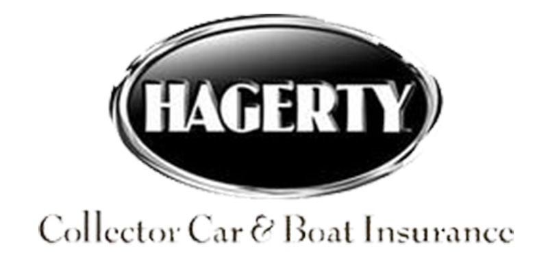 Hagerty logo with “Collector Car & Boat Insurance” text in black and white