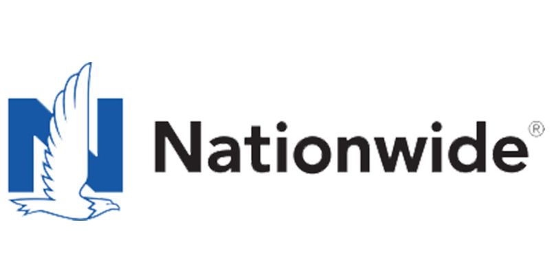 Nationwide logo with blue eagle and black wordmark on white background