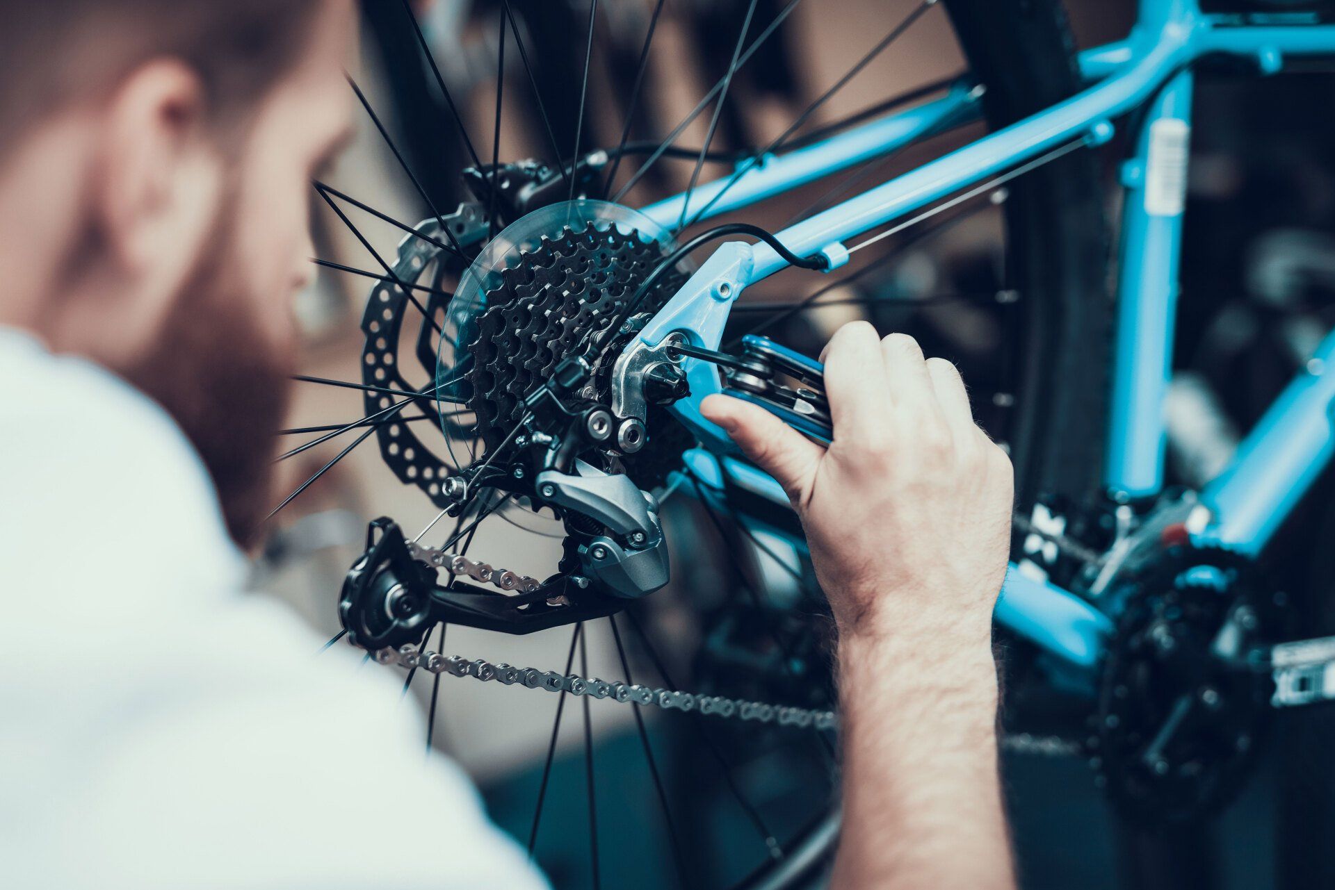 Bike Mechanic Repairs Bicycle in Workshop — North Geelong, VIC — Marshall’s Cycles