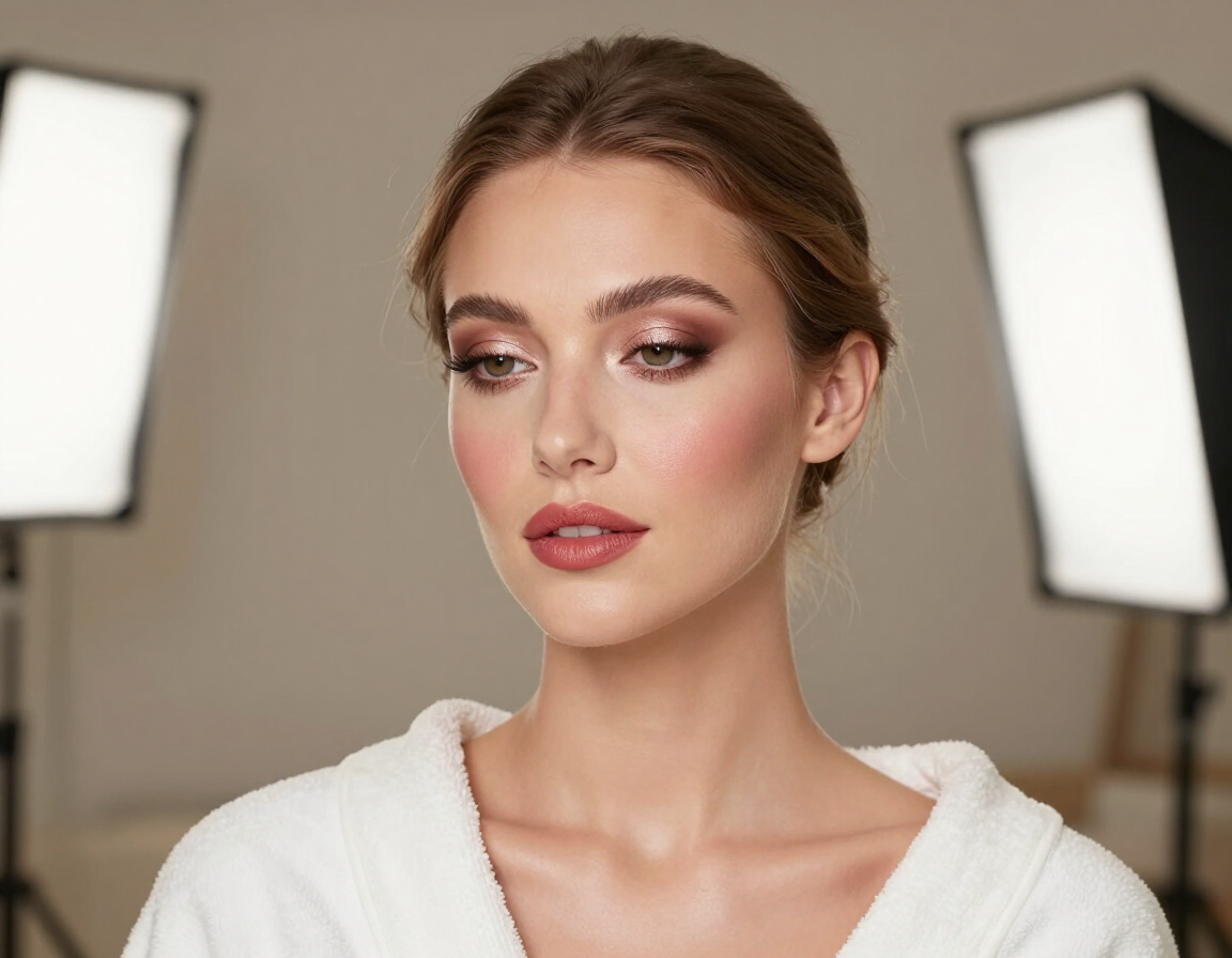 Prova trucco sposa con finish luminoso e delicato.