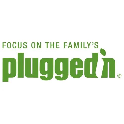 Green “pluggedin” logo with the tagline “Focus on the family’s” above it.