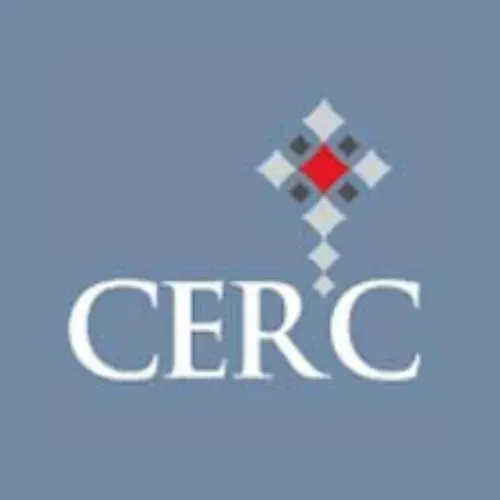 CERC logo in white on a blue-gray background with a red and gray diamond emblem above the text