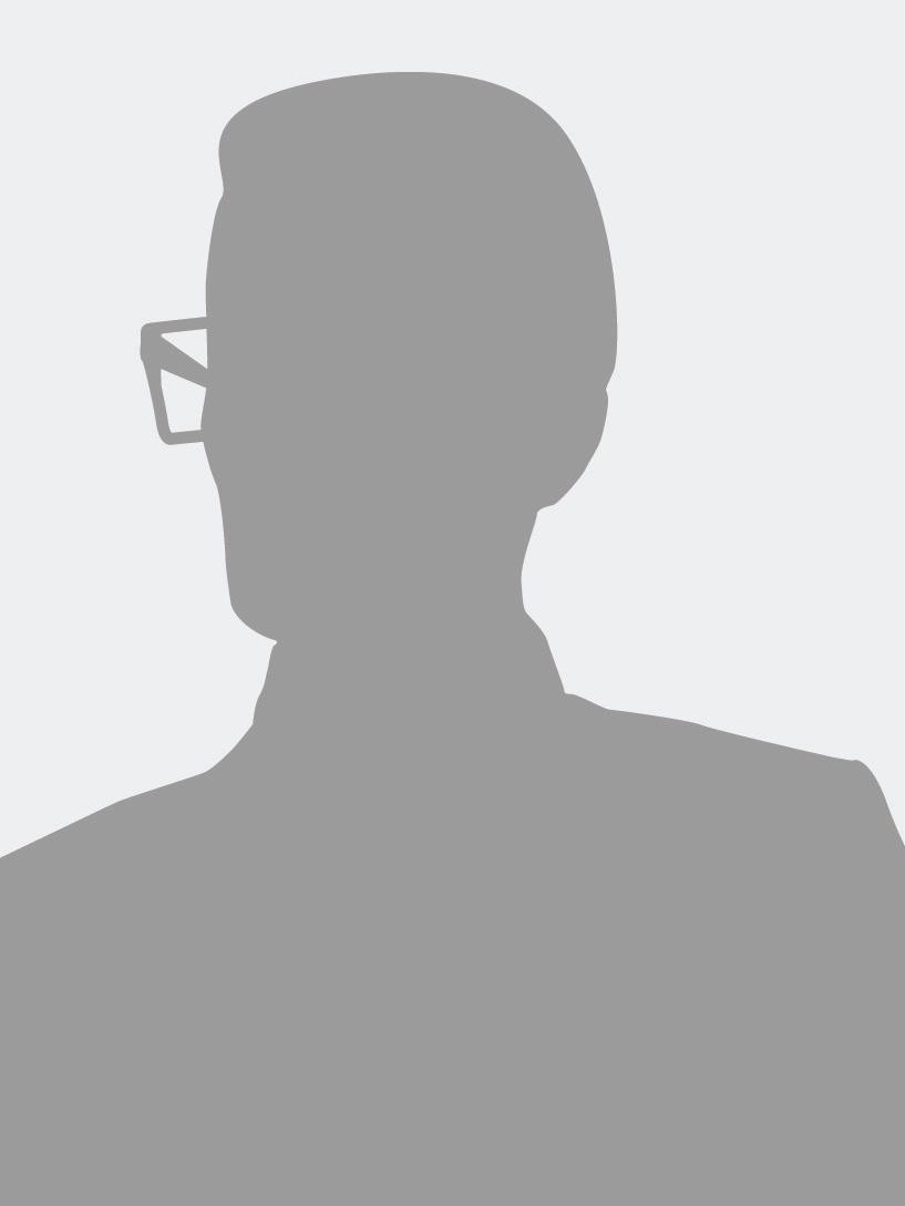 Gray silhouette of a person in glasses, shown in profile against a light background