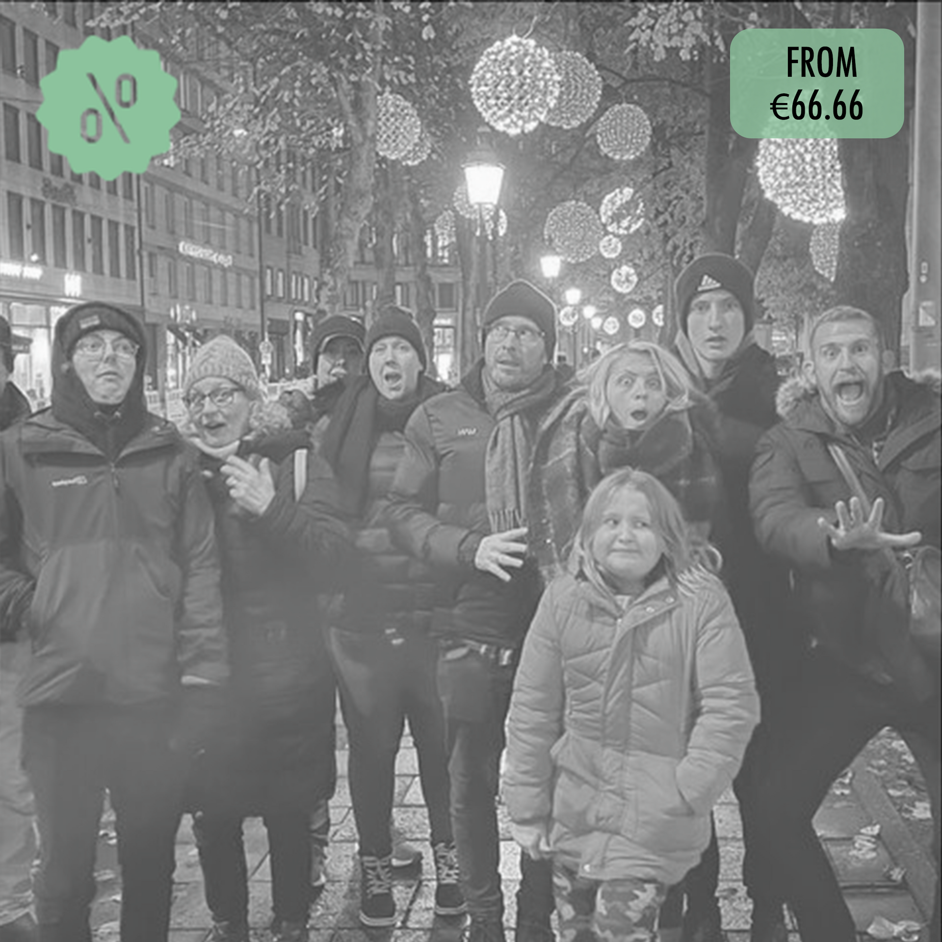 A group of people are posing for a picture in a black and white photo.