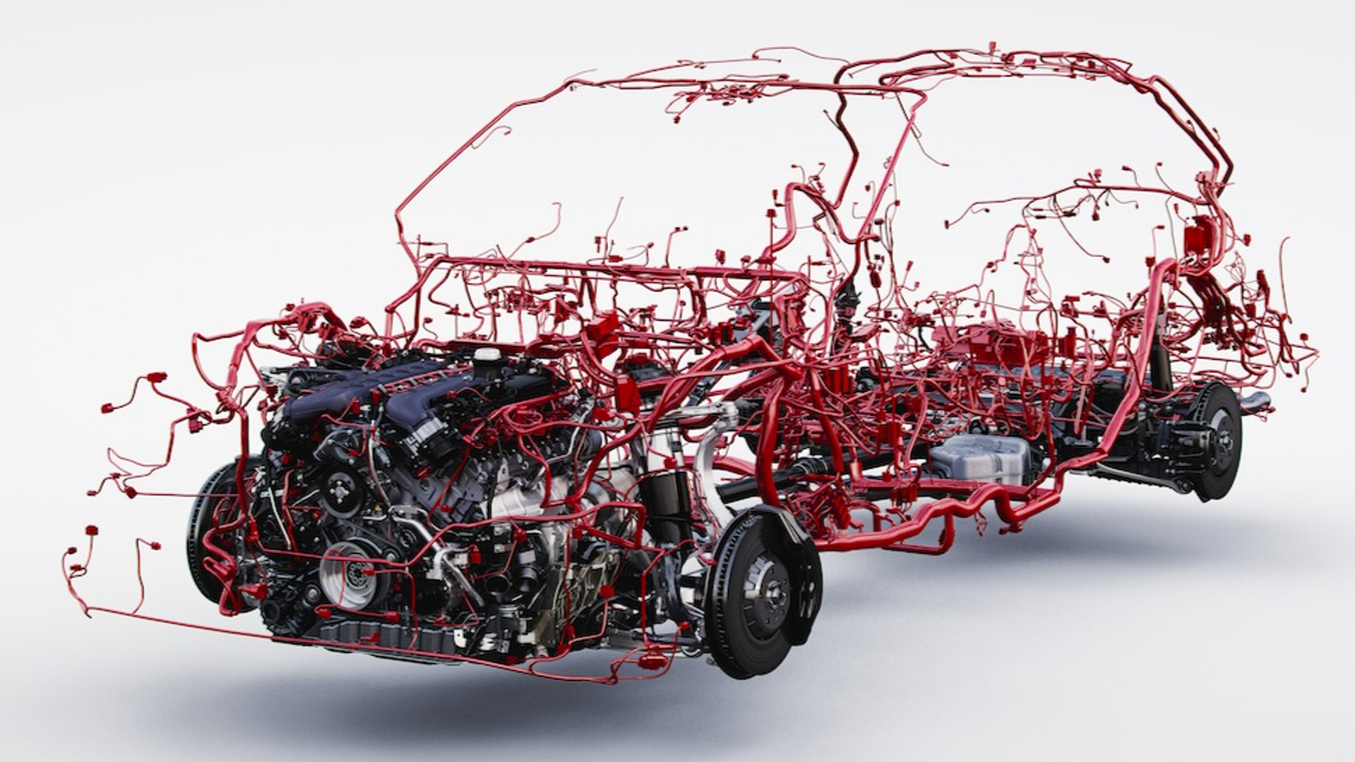 The wiring harness in a modern car looks like a circulatory system diagram due to the amount of wires. | A-1 Custom Car Care