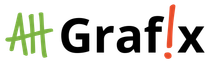 Logo for "AH Grafix" with green "AH" and red exclamation mark.