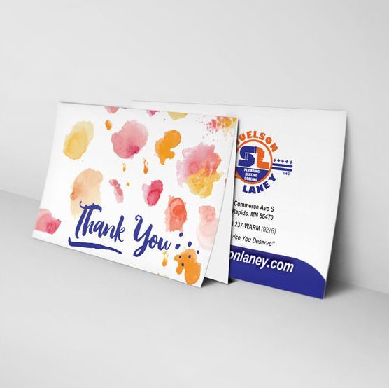 Handwritten thank-you card