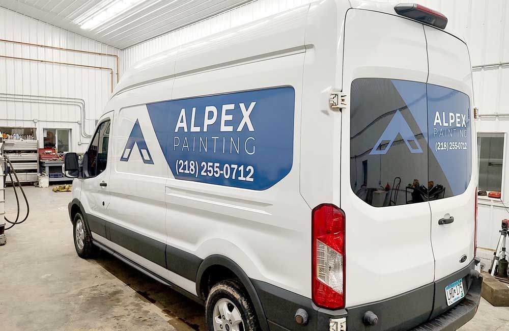 White work van with 