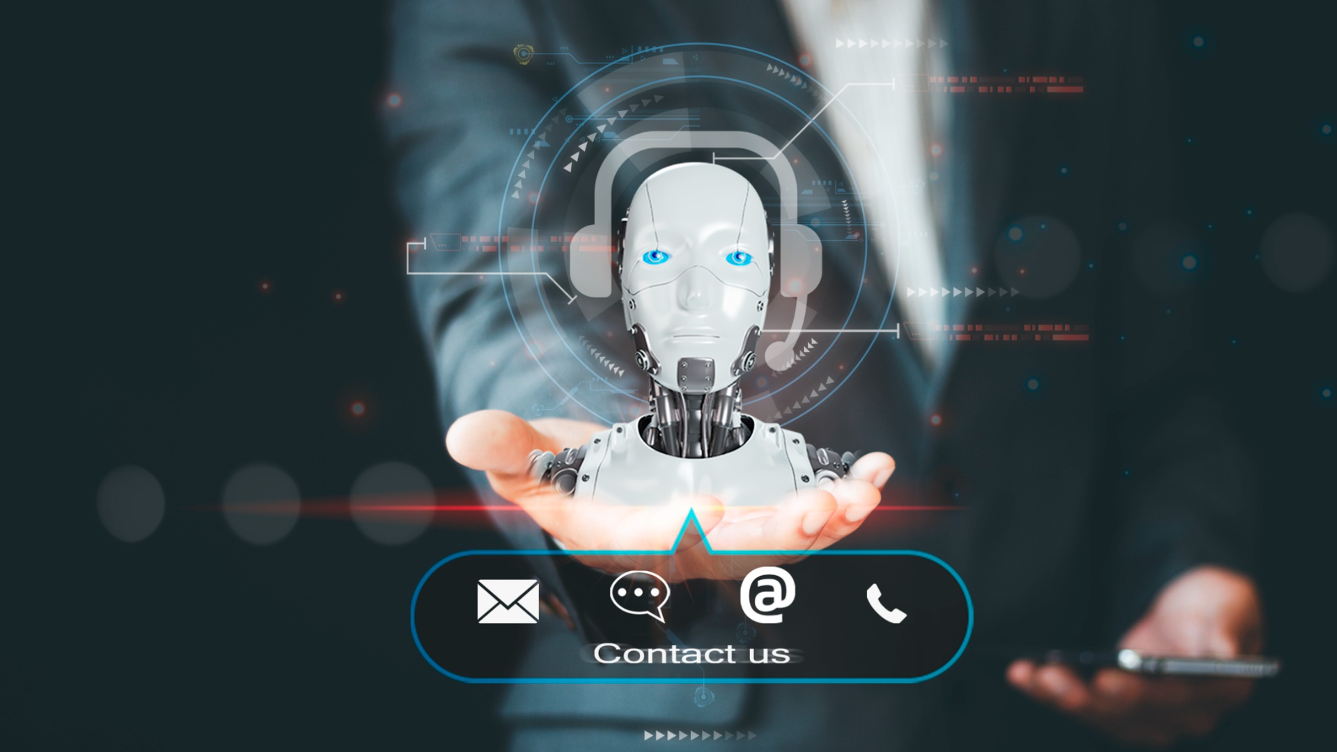A realistic scene of a smartphone displaying a Google search for 'nail salons near me,' with an 'Ask for Me' button highlighted. In the background, a person is seen relaxing at home, while a virtual assistant icon hovers, indicating an AI making a phone call to a local business