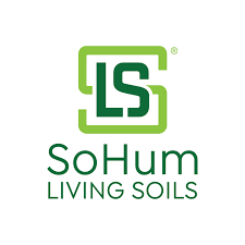 SoHum Living Soils logo with green “LS” monogram and wordmark on white background