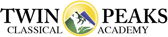Twin Peaks Classical Academy logo with a mountain illustration and black text on a white background