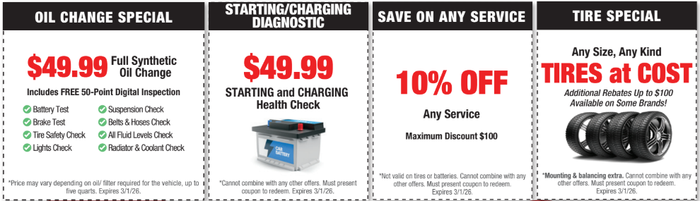 Coupons | Baber Auto Repair Service