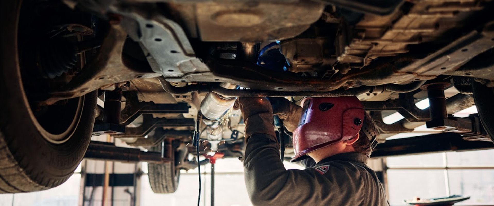 Our Technician is Welding a Vehicle in Rosebille, MN - Baber Auto Repair