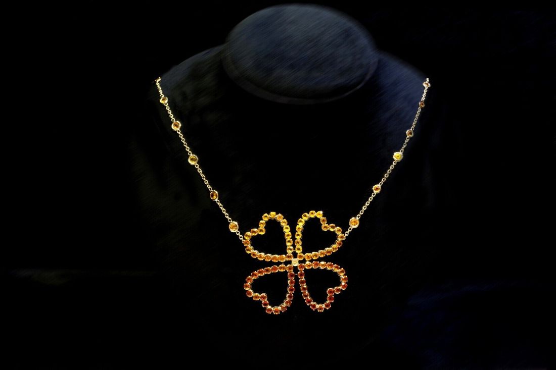 Collana con ciondolo quadrifoglio