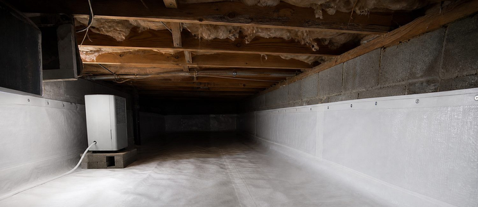 Sealing crawl space in Ohio basement