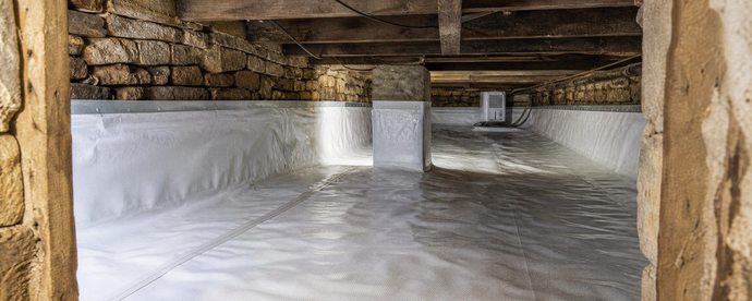 Sealing crawl space in Ohio basement