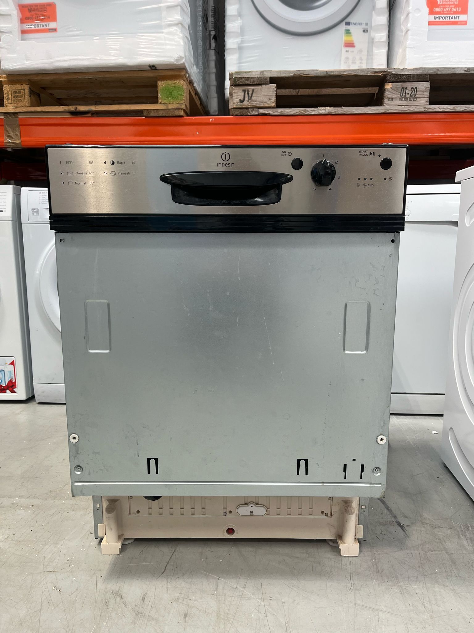  Refurbished Indesit DPG15B1NXUK Semi - Integrated Full Size Dishwasher £220