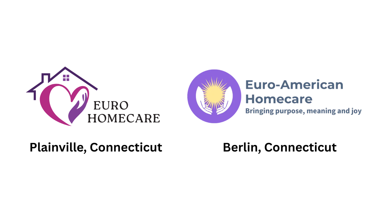 Two home care logos with locations: Plainville, Connecticut and Berlin, Connecticut