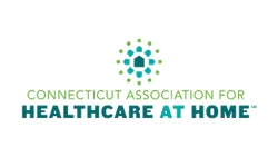 The logo for the connecticut association for healthcare at home.