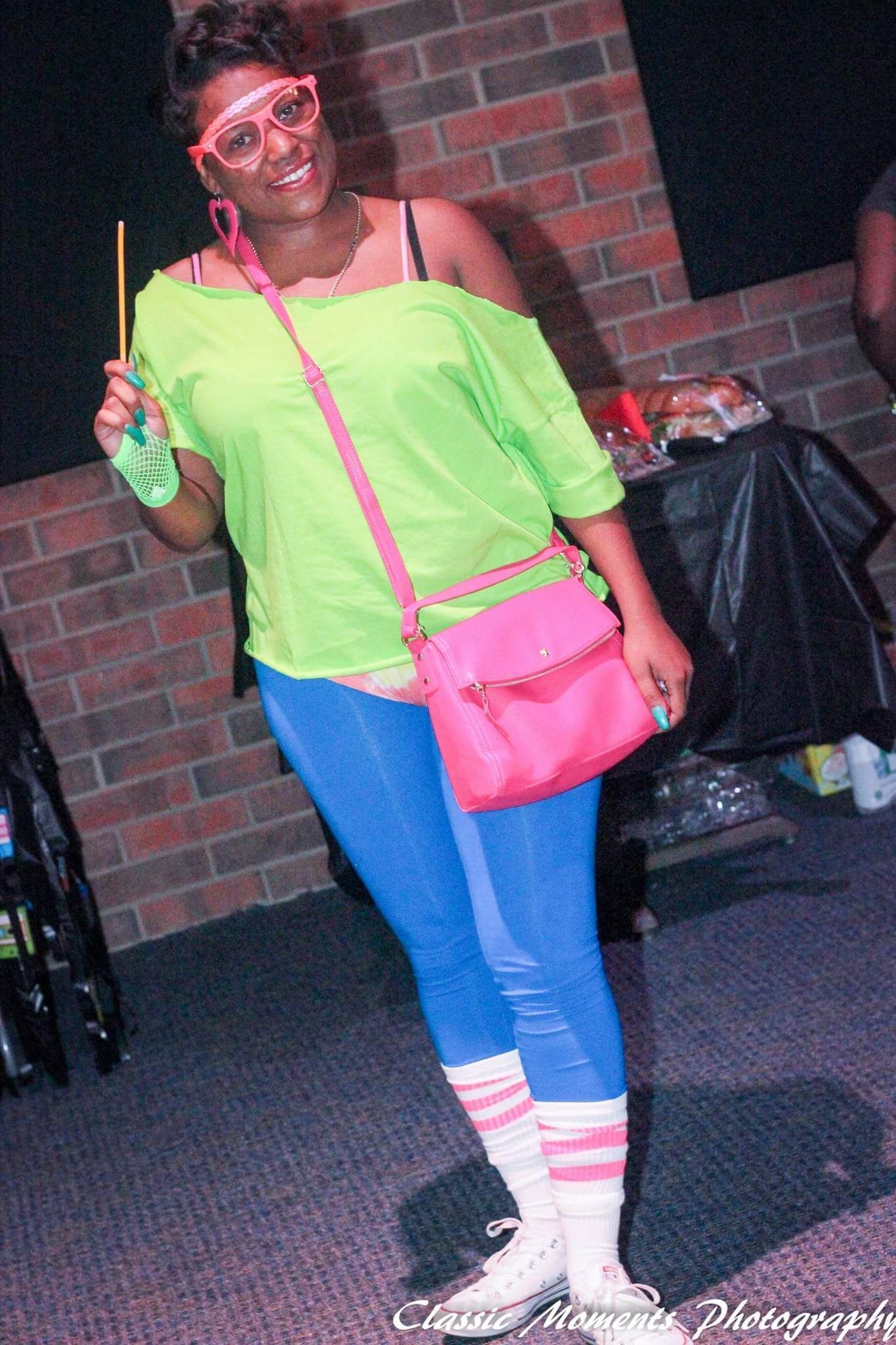 80's themed party guest