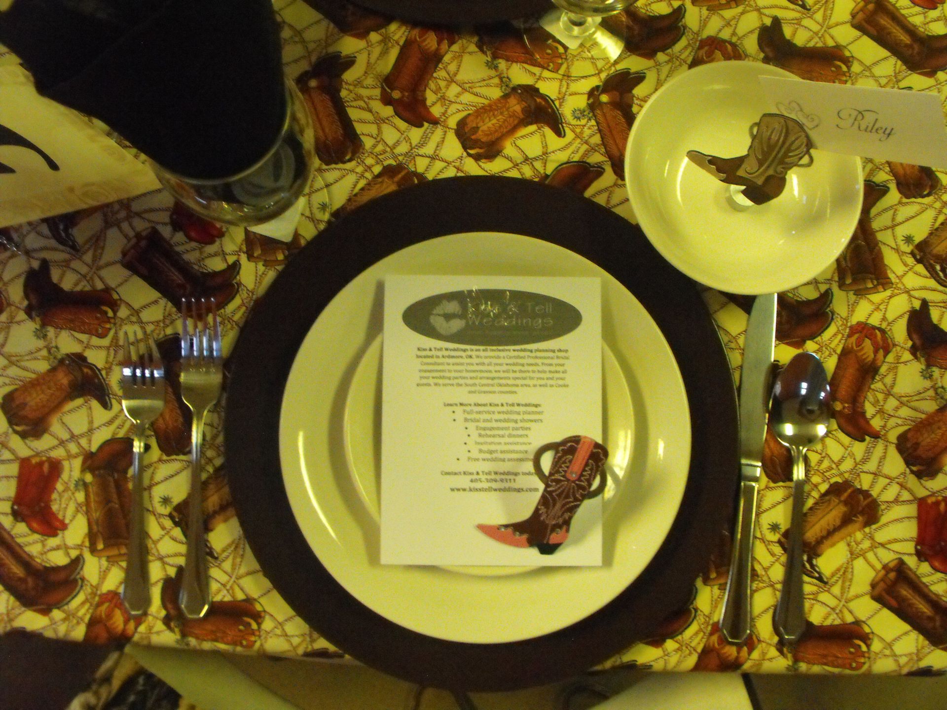 western themed table scape