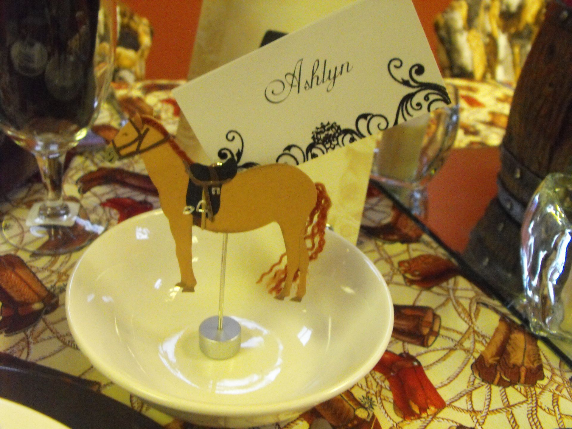 horse name card holder