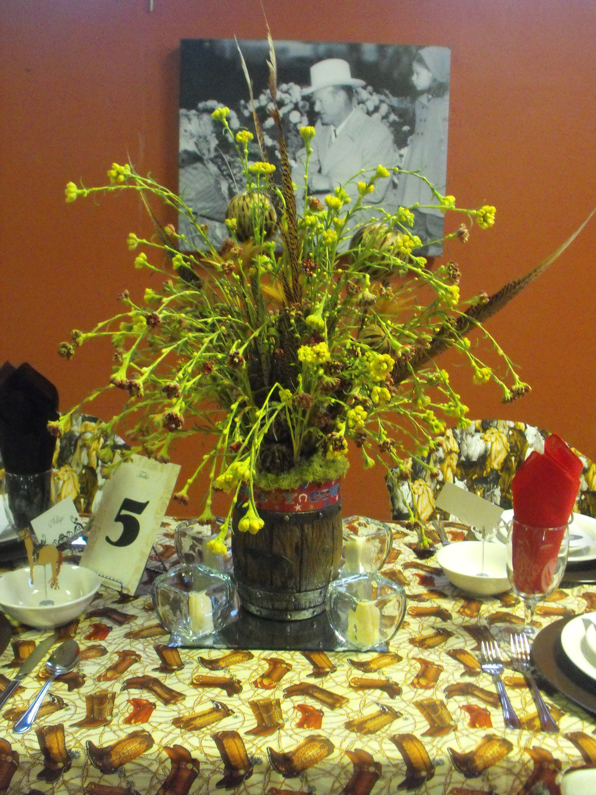 yellow floral centerpiece