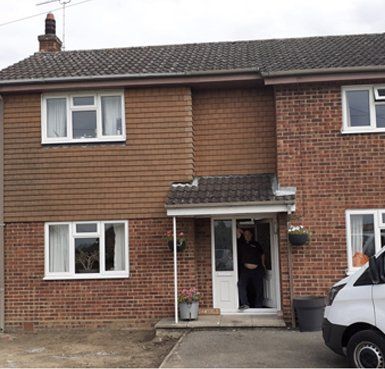 before and after rendered and cladding house Quality Render Specialists Basildon