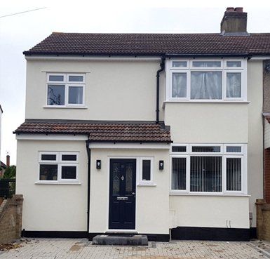 before and after rendered house Quality Render Specialists Basildon