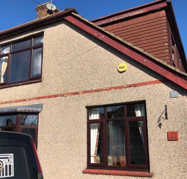 before and after rendered house Quality Render Specialists Basildon