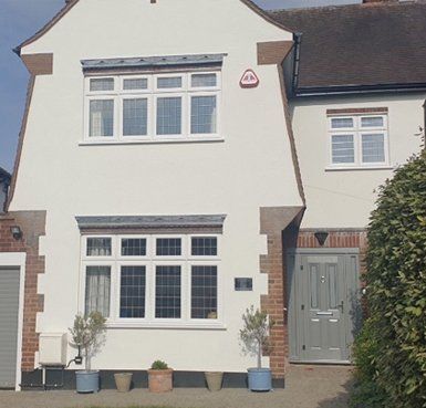 before and after rendered cladding house Quality Render Specialists Basildon