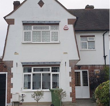before and after rendered and cladding house Quality Render Specialists Basildon