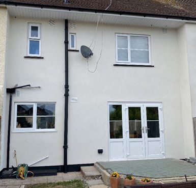 before and after rendered house Quality Render Specialists Basildon