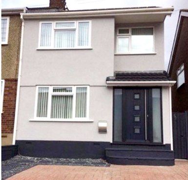 before and after rendered house Quality Render Specialists Basildon