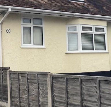 before and after rendered house Quality Render Specialists Basildon