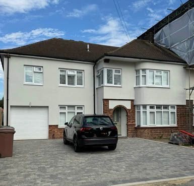 A house which has been rendered by Quality Render Specialists