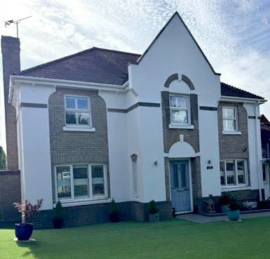 A house which has been rendered by Quality Render Specialists
