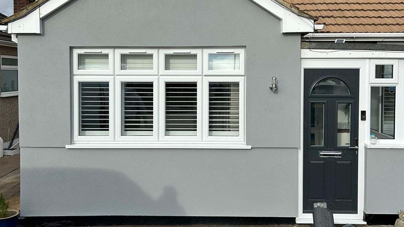 grey rendering on bungalow