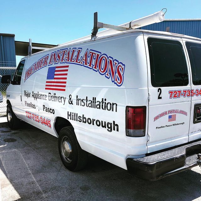 White work van with 