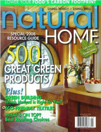 The cover of a magazine called natural home