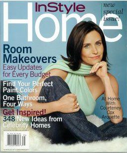 A woman is on the cover of a magazine called instyle home