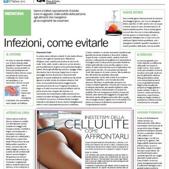 Pagina di una rivista medica italiana intitolata 