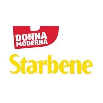 Logo di Donna Moderna Starbene con testo rosso e giallo su sfondo bianco.